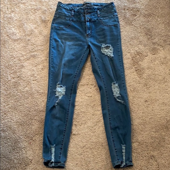 American Bazi Denim - High Rise Distressed Jeans